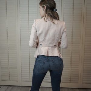 BCBG Maxazria Blush Pink Textured Blazer